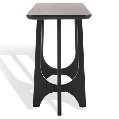 Console en bois d'hévéa massif – placage chêne, 54"L x 18"P x 30"H