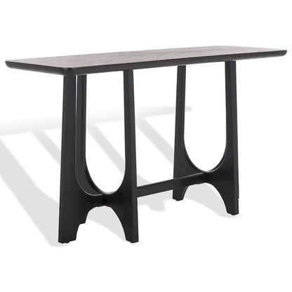 Console en bois d'hévéa massif – placage chêne, 54"L x 18"P x 30"H