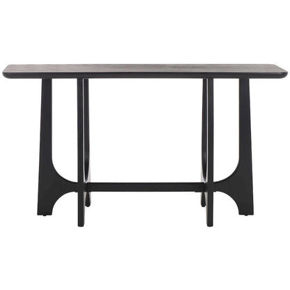 Console en bois d'hévéa massif – placage chêne, 54"L x 18"P x 30"H