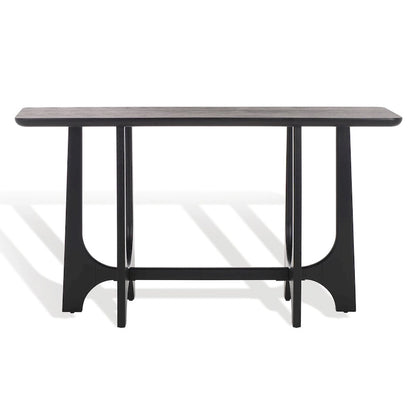 Console en bois d'hévéa massif – placage chêne, 54"L x 18"P x 30"H